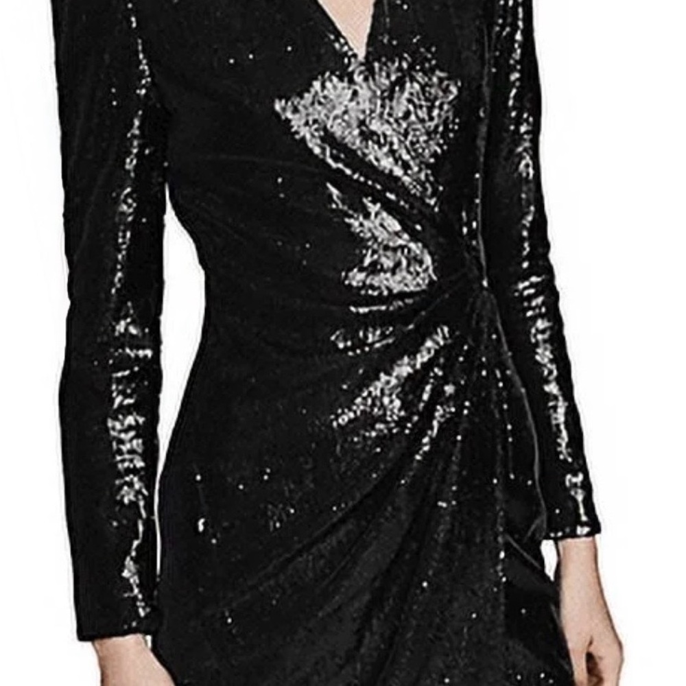 Maje Elegant Black Sequin Dress